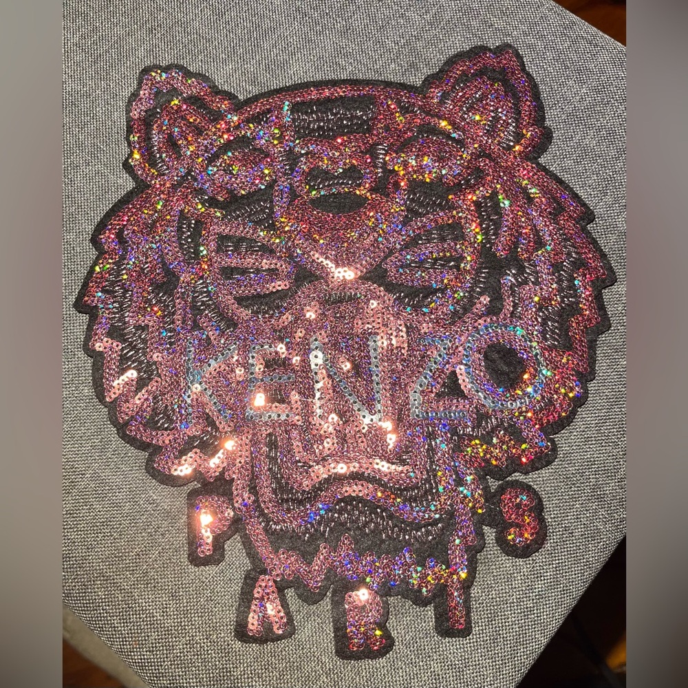 Kenzo Multicolor Sequin Tiger Motif patch